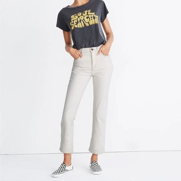 Madewell - 46 NWT Slim Demi-Boot Jeans in Cloud Lining‎ NEW Size 28 Style AJ198 - Picture 4 of 9